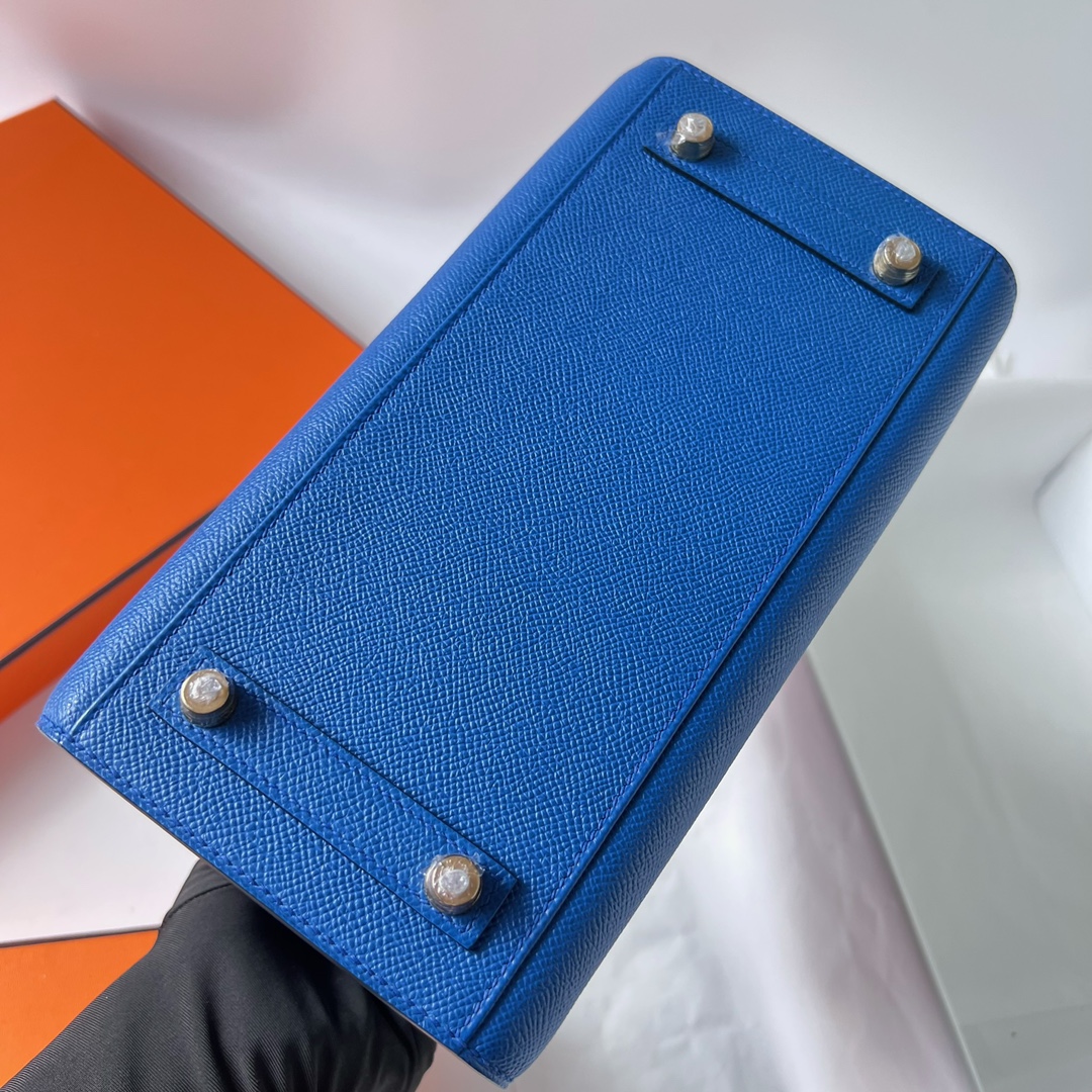 에르메스 버킨백25 프렌치블루 금장 앱송